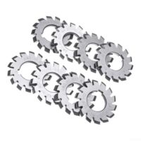 FACAIIO Zahnradfräser-Set für effizientes Zahnradfräsen, 8-teiliges HSS M1 Durchmesser 22 mm PA20° 20 Grad #1-8 Involute Zahnradschneider-Set Neu