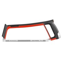 Ergonomischer Bügelsägenrahmen mit robuster Metall-Harz-Struktur und ergonomischem Griff für intensive Anwendungen in industriellen Umgebungen.