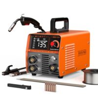 FEIFANKE MIG135, 3 in 1 Schweißgerät mit Synergie Elektroden, 135A, 230V, IGBT Inverter, MIG/ARC/Lift TIG, Fülldraht-Schweißer, Ohne Gas
