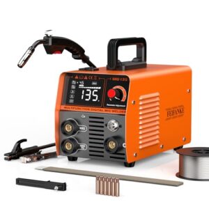 FEIFANKE MIG135, 3 in 1 Schweißgerät mit Synergie Elektroden, 135A, 230V, IGBT Inverter, MIG/ARC/Lift TIG, Fülldraht-Schweißer, Ohne Gas