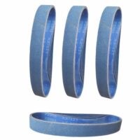 Schleifband 40 x 760 mm, hochwertige Korund- und Zirkoniumkorundpartikeln, gleichmäßige Partikel, gute Verschleißfestigkeit, zum Schleifen, Satinieren und Hochglanzpolieren von Metallen wie Stahl, Edelstahl, Alu, Kupfer, Inox und Holz