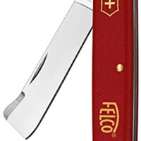 FELCO 3.90 20 Okulierschneidmesser, Rosenokuliermesser 10 cm für Rechtshänder, Multifunktionsmesser mit Rindenheber und Klinge aus Edelstahl