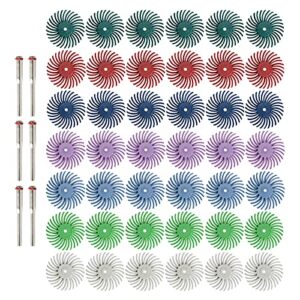 Radial-Borstenscheiben-Set mit 42 Scheiben für perfekte Polier- und Schleifarbeiten an Metall, Holz und Plastik