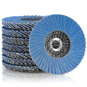Hochwertige Fächerscheiben-Lamellenscheibenschleifscheibe-Schleifmop-Set mit 8 Stücken ø 76 mm x 10 mm und Korngrößen 40/60/80/120 für professionellen Einsatz in Metallbearbeitung, PVC-Bereich und Holzbearbeitung.