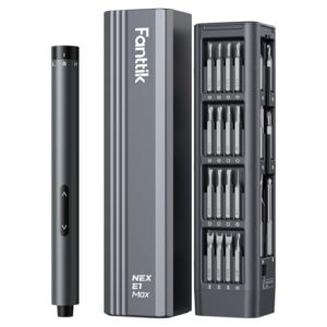 Fanttik E1 Max Mini Elektro Schraubendreher Set, 50 in 1 Magnetische Präzisions-Schraubendreher Kit für Reparatur von iPhone, Laptop, Brillen und Uhren