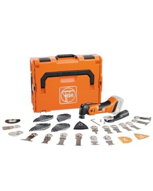Hochwertiges Multifunktionswerkzeug mit Anti-Vibrationssystem, StarlockMax-Aufnahme und Zubehörset 60-teilig für Holz, Kunststoffe und Metall.