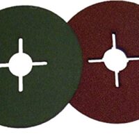 Fiberscheiben 125 mm, 25 Stück, Körnung 60, Schleifmaterial für Metall, Lack, Stahl, Spachtel, Kunststoff und Holz