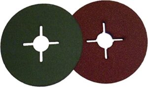 Fiberscheiben 125 mm, 25 Stück, Körnung 60, Schleifmaterial für Metall, Lack, Stahl, Spachtel, Kunststoff und Holz