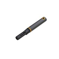 Hochwertiges Bauwerkzeug mit robuster Konstruktion und Form-Wechselsystem für Heimwerker-Arbeiten, Gesamtlänge 24 cm, Gewicht etwa 95 g.
