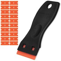 Mini Kunststoff Schaber mit 20 Kunststoff Klingen, Plastikspachtel zum Entfernen von Klebereste und Klebstoff