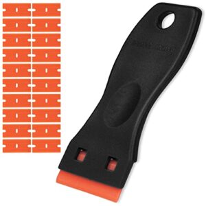 Mini Kunststoff Schaber mit 20 Kunststoff Klingen, Plastikspachtel zum Entfernen von Klebereste und Klebstoff