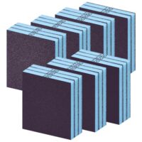 Flintronic 20 Stück Schleifschwämme, Nass-Trocken-Schleifpapier, Körnung Handschleifblöcke,Schleifpads für Holz, Trockenbau, Metall, Farbe