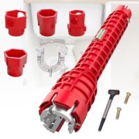 Multifunktionales Armaturenwerkzeug für das Bad und die Küche, 13-in-1-Set mit Standhahnmutterschlüssel und Spülenschlüssel