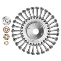 Unkrautfugenbürste für Rasentrimmer mit hoher Standfestigkeit und leichter Montage, perfekt für effektive Entfernung von Unkraut und Schmutz auf Pflasterflächen und an Rasenbordkanten