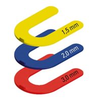 Kunststoff-Fugenabstandshalter von Karl Dahm, U-Form Set mit 1,5 mm, 2 mm und 3 mm Fugenbreiten für Wand- und Bodenplatten