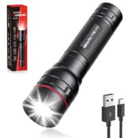 Extrem helles LED Licht, wiederaufladbarer Akku, 3 Modi, Zoomfunktion, IP65 Wasserdicht, Ideal für Camping, Angeln, Wandern oder Notfallbeleuchtung