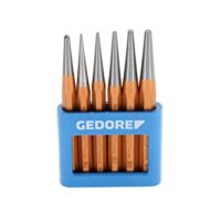 GEDORE Durchtreiber-Satz, 6-teilig, Splinttreiber-Set im PVC-Halter, gehärtet, angelassen, Stahl, Werkzeug für Profis