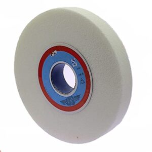 Hochwertige Tischschleifscheibe für die Bearbeitung von Metallen mit AD 125 mm und Lochdurchmesser 12,7 mm sowie Dicke 16 mm, ideal für Stahl oder andere Metalle bei einer Schleifgrobheit von 120 Grit
