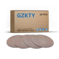 Hochwertiges Schleifgitter für Exzenterschleifer, 50 Stück Schleifpapier mit verschiedenen Körnungen, ideal für professionelle Handwerker und Amateurhobbyisten.