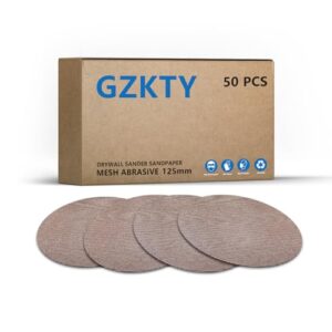 Hochwertiges Schleifgitter für Exzenterschleifer, 50 Stück Schleifpapier mit verschiedenen Körnungen, ideal für professionelle Handwerker und Amateurhobbyisten.