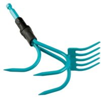 Praktisches 2-in-1 Gartenwerkzeug, Gardena combisystem-Grubber-Rechen, türkisschwarz, One Size