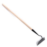 Gartenwerkzeuge Handgeräte Hacke Gartenhacke Unkrauthacke Handjäter mit Holzstiel (Hacke mit Stiel) - Robuste Stahlwerkzeuge für Gartenarbeit, inklusive Holzstiel und großem Arbeitskopf