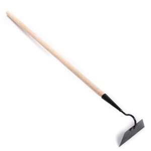 Gartenwerkzeuge Handgeräte Hacke Gartenhacke Unkrauthacke Handjäter mit Holzstiel (Hacke mit Stiel) - Robuste Stahlwerkzeuge für Gartenarbeit, inklusive Holzstiel und großem Arbeitskopf