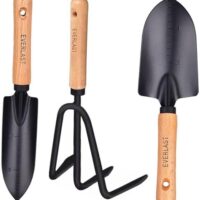 Gartenwerkzeug-Set, 3-teilige Set mit Gartenkelle, Schaufel und Harke, perfekt für Gartenliebhaber, ideal als Geschenk für Männer und Frauen