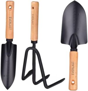 Gartenwerkzeug-Set, 3-teilige Set mit Gartenkelle, Schaufel und Harke, perfekt für Gartenliebhaber, ideal als Geschenk für Männer und Frauen