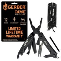 Multifunktionswerkzeug mit 12 Funktionen, Dime Pocket Multi-tool, Schwarz, Gerber