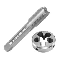 FIFIBANG Gewindeschneider und Gewindeschneideisen M18 x 1,5mm Gewindebohrer & Außengewindeschneider Set, Gewindenschneidsatz aus HSS Stahl Gewindeschneidzeug-Satz für Metrische Innen- und Außengewinde