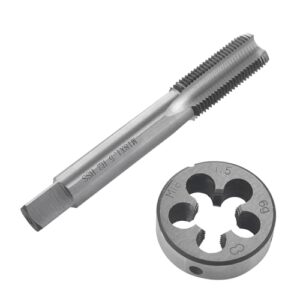 Professionelles Werkzeug für die Bearbeitung von Durchgangslöchern oder flachen Löchern auf verschiedenen Materialien, M18 x 1.5mm-Gewindebohrer und Schneideisen mit hoher Qualität und Funktionen zum Schneiden und Einrichten von Gewinden.