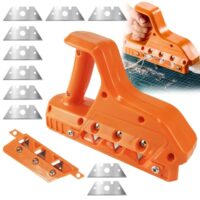Handhobel zum Schneiden von Gipskartonplatten, Kantenhobel für Gipskarton, Rigips Werkzeug Kantenhobel, mit 45 ° und 60° Handhobel, für Korkplatten, Gipskarton