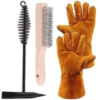 Set zum Entfernen von Schlacke und Schweißen Rest, umfasst Chipping Hammer mit Coil Spring Griff, Drahtbürste und Paar Schweißen Handschuhe