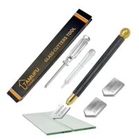 Professioneller Glasschneider für 2-20mm dickes Glas, Fensterglas und Mosaikschnitte mit 3 Hartmetall-Schneidköpfen