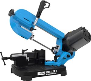 Güde Metallbandsäge MBS 125 V, variable Bandgeschwindigkeit, Winkelschnitte 0-60°, max. Schnittleistung 125 mm, Materialanschlag und Schraubstock