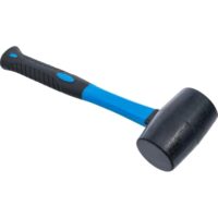 Gummihammer mit Fiberglasstiel und schwarzen Kopf, Ø 50 mm, Gewicht: 280 g