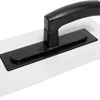 HAROMAC Glättekelle, Made in Germany, aus ABS-Kunststoff, 280x140x3mm, graues Blatt und schwarze Stütze, Profi-Qualität für effiziente Arbeit
