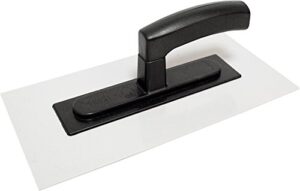 HAROMAC Glättekelle, Made in Germany, aus ABS-Kunststoff, 280x140x3mm, graues Blatt und schwarze Stütze, Profi-Qualität für effiziente Arbeit