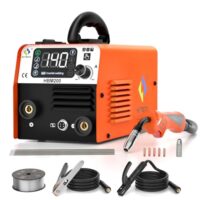 Kompaktes 3-in-1 Fülldraht Schweißgerät mit Inverter Technologie, 140 Ampere, Synergie Drahtvorschub, perfekt für Anfänger