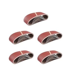 HKB 50 Gewebe-Schleifbänder für Bandschleifmaschinen, Körnungen je 40/60/80/120/180, 75 x 457mm, 50 Stück