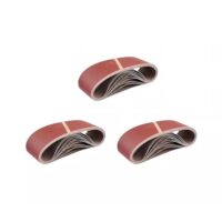 Hochwertige Schleifbänder für Bandschleifmaschinen, vielseitig einsetzbar für verschiedene Oberflächen wie Holz, Metall und Kunststoff.