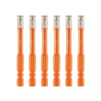 HPMAISON Diamantbohrer Set, 6mm Bohrer für Keramik, Granit, Glas und Porzellan, 1/4" Sechskantschaft, Trockenbohrer