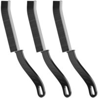 Hartborsten Ecken Reinigungsbürste, Fugenbürste für Bad, Küche und Fenster. Vielseitige Reinigungsbürste mit Metallspitze und ergonomischem Griff.