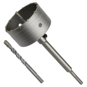 Hohl-Bohrkrone, Lytool 110 mm Kernbohrer mit SDS plus Adapter 220 mm, Hammerschlagfest, Dosenbohrer, Lochsäge, Steckdosenbohrer für Stein, Beton, Ziegel, Steinmauerwerk, Trockenbau