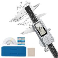 Hochwertiger Messschieber mit ABS-Funktion, digitaler Schieblehre und LCD-Display für präzise Messung von Außendurchmesser, Innendurchmesser, Tiefe und Stufe.