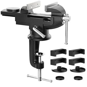 Universal 360° Drehbarer Schraubstock mit Amboss und Achse, ideal für Holzbearbeitung und Handwerksarbeiten.