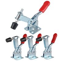 4-teiliges Kniehebelspanner für Handwerker, Schnellspanner mit hoher Tragkraft, ergonomischer Griff und Gummidruckspikes