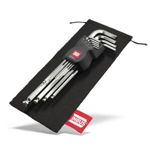 Werkzeugset mit 9 Winkelschrauben und Kugelkopf für präzise Arbeit, Made in Germany