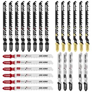 Umfangreiches Set von 25 verschiedenen Sägen für Schneidebedürfnisse, T-Achse, Aufbewahrungskoffer, Stichsägen Zubehör